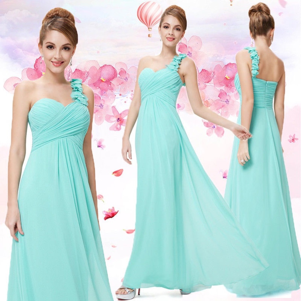 aqua formal dress